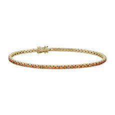 Orange Sapphire Tennis Bracelet
